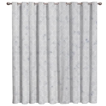 

Modern Geometric Mesh Window Treatments Curtains Valance Living Room Curtains Outdoor Bedroom Indoor Swag Curtain Panels
