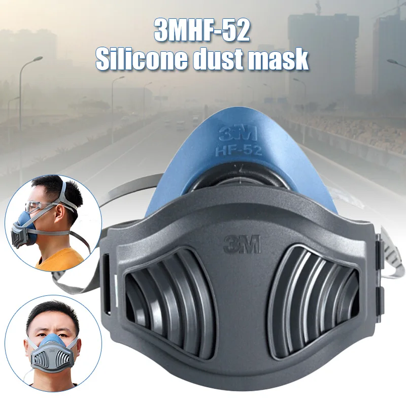 

Silicone Anti-Dust Mask Face Masks with Filter Pads Dust Protector Air Purifying VDX99
