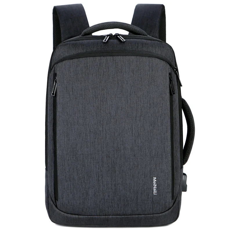OEAK рюкзак для ноутбука мужские рюкзаки бизнес ноутбук Mochila водонепроницаемый рюкзак зарядка через usb сумки Дорожная сумка - Цвет: black 1