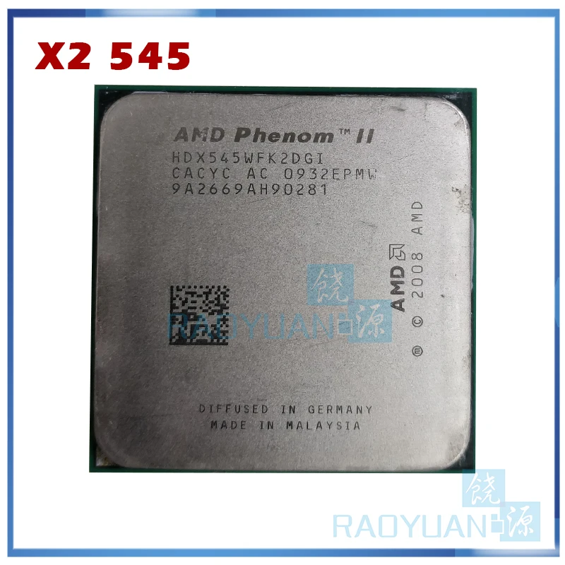 Двухъядерный процессор AMD Phenom X2 545 3 0 ГГц HDX545WFK2DGM HDX545WFK2DGI 80 Вт Разъем AM3 938pin |