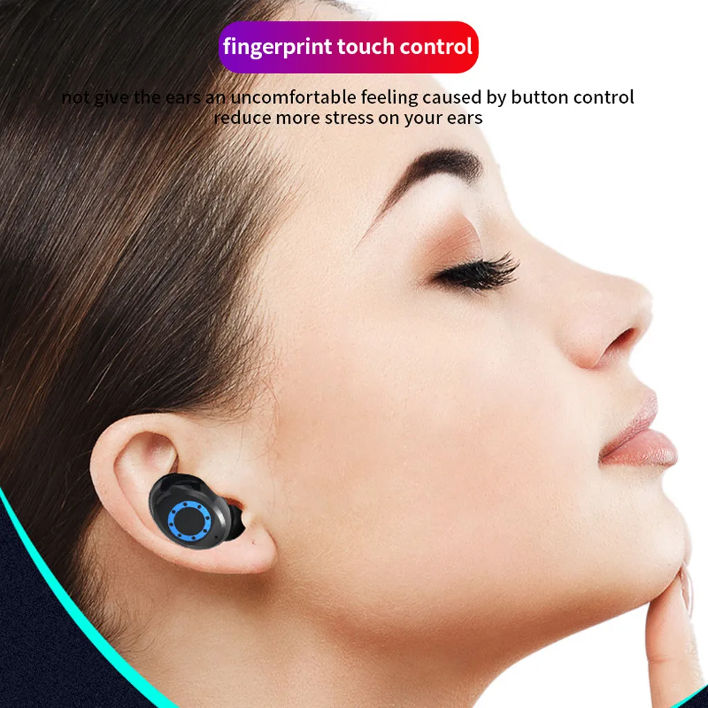 Ouhaobin Bluetooth 5,0 гарнитура TWS беспроводные наушники мини стерео наушники IPX7 водонепроницаемые