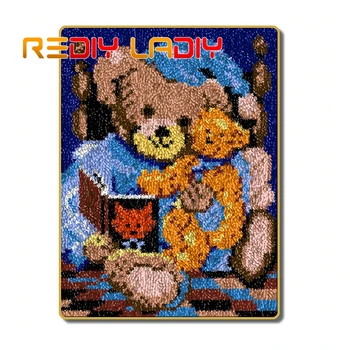 

Latch Hook Rug Teddy Bear Mat Crocheting Carpet Rug 100% Acrylic Yarn Sofa Cushion Mat DIY Carpet Rug Home Decor Hobby & Crafts