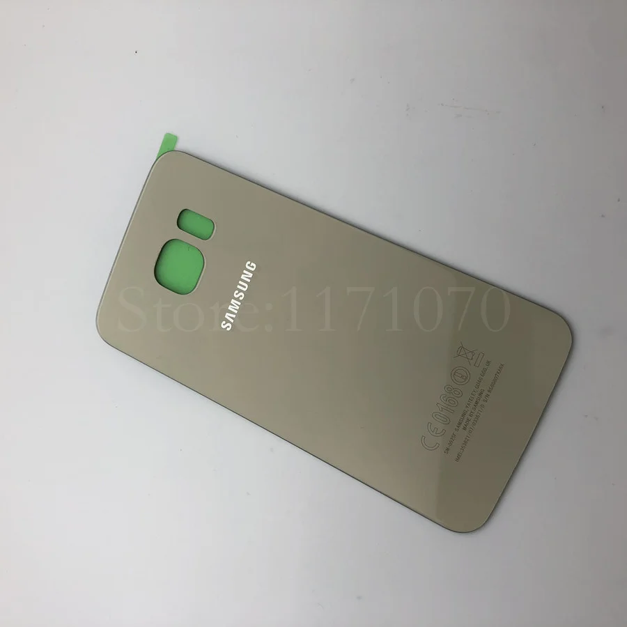 gold Для samsung Galaxy S6 Edge G925 G925F G925T G925p задняя крышка батарейного отсека стекло задняя крышка Корпус Замена чехол - Цвет: gold