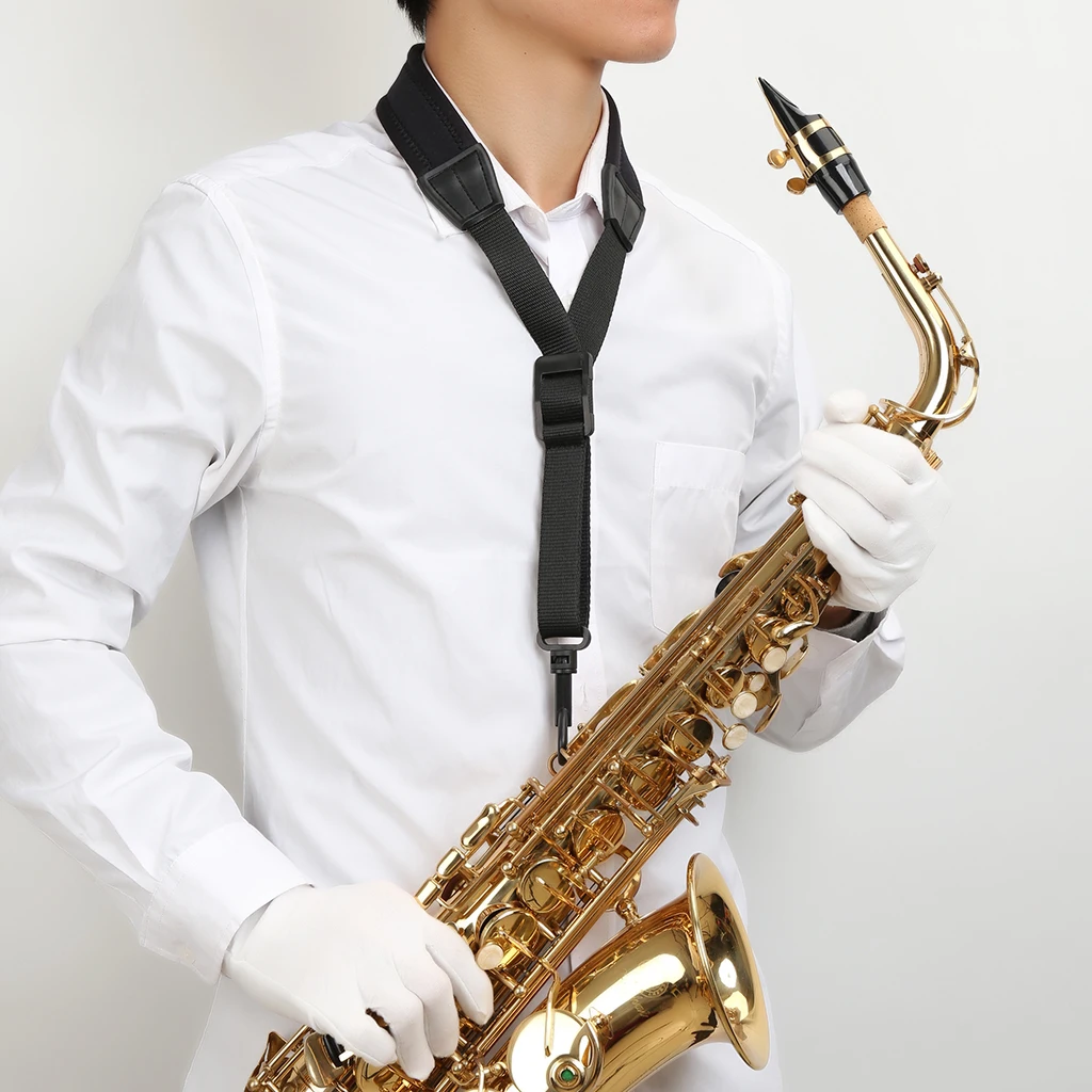Ремень для саксофона мягкий эластичный силиконовый ремешок шеи Sax с мягкой
