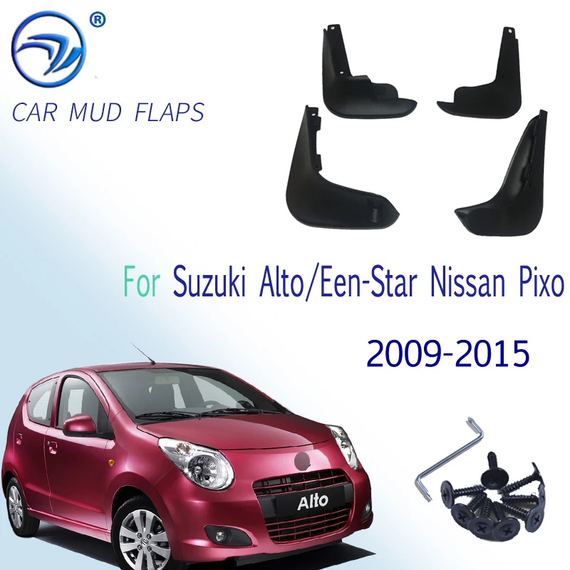 Car Mud Flaps For Suzuki Alto / AStar Nissan Pixo 20092015 Mudflaps