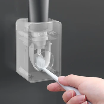 

Tube Squeezer Bathtoom Accessories Automatic Dispenser Lazy Tooth Paste Stand Designer Things To Bath Set Holder Gadgets Wringer