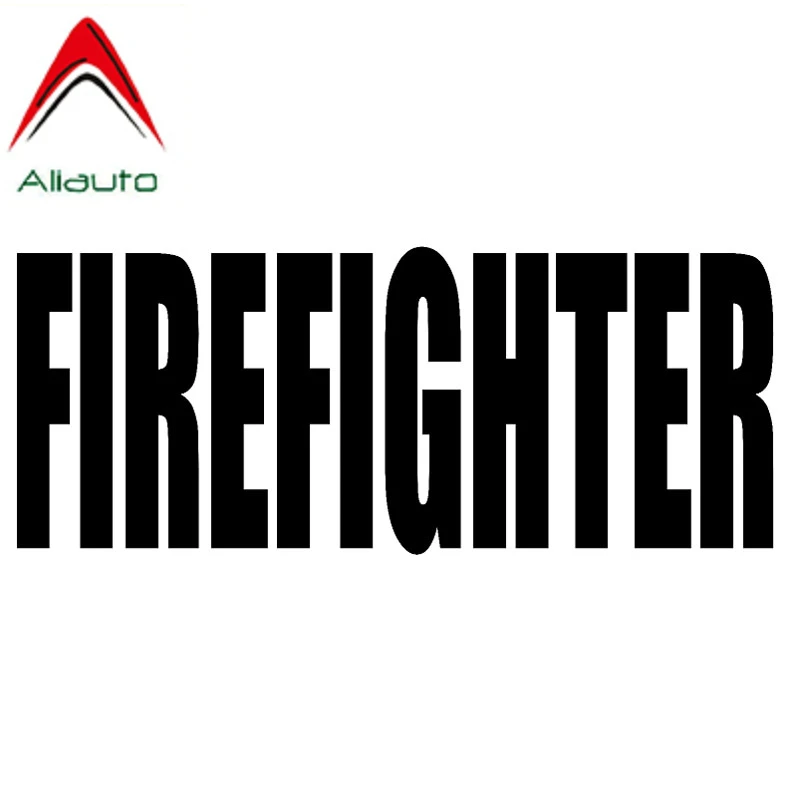 Aliauto Letters Car Sticker Firefighter Written Words PVC Waterproof Reflective Creative Decals Automobiles Accessories 14cm*5cm |