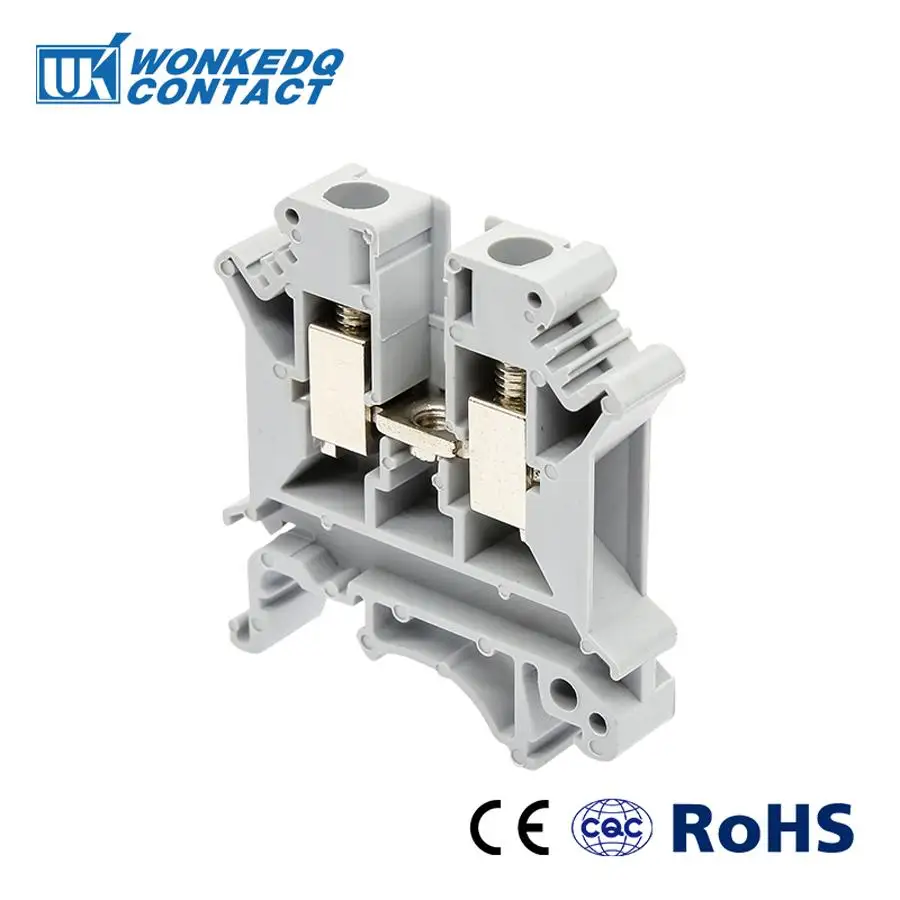 10 шт. UK-6N din-рейку клеммные блоки вместо Феникса контакт Универсальный класс винт соединителя терминал UK6N