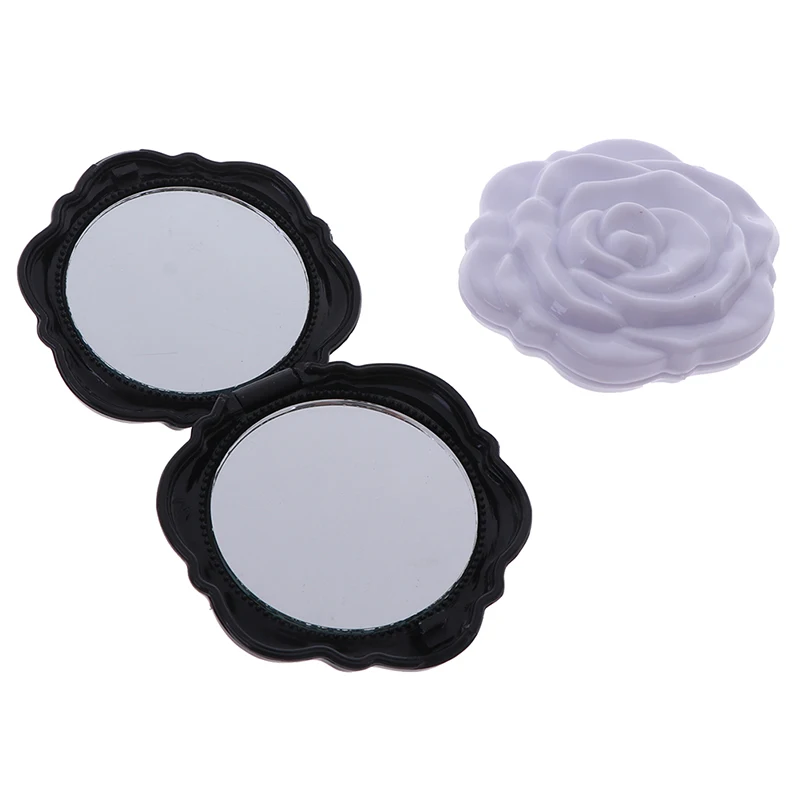 

Portable Rose Flower Make Up Mirror Cute Design Compact Mini Girls Pocket Mirror Unique Gift Double Side Make Up Mirror