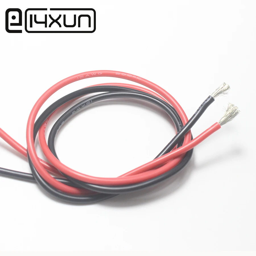 Câble silicone RC 5 mètres - Batterie chargeur - Rouge, Bleu, Noir