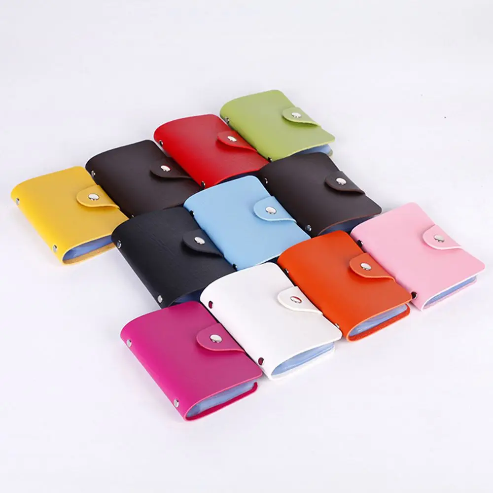 24 слота для карт модный держатель визиток из искусственной кожи пластик