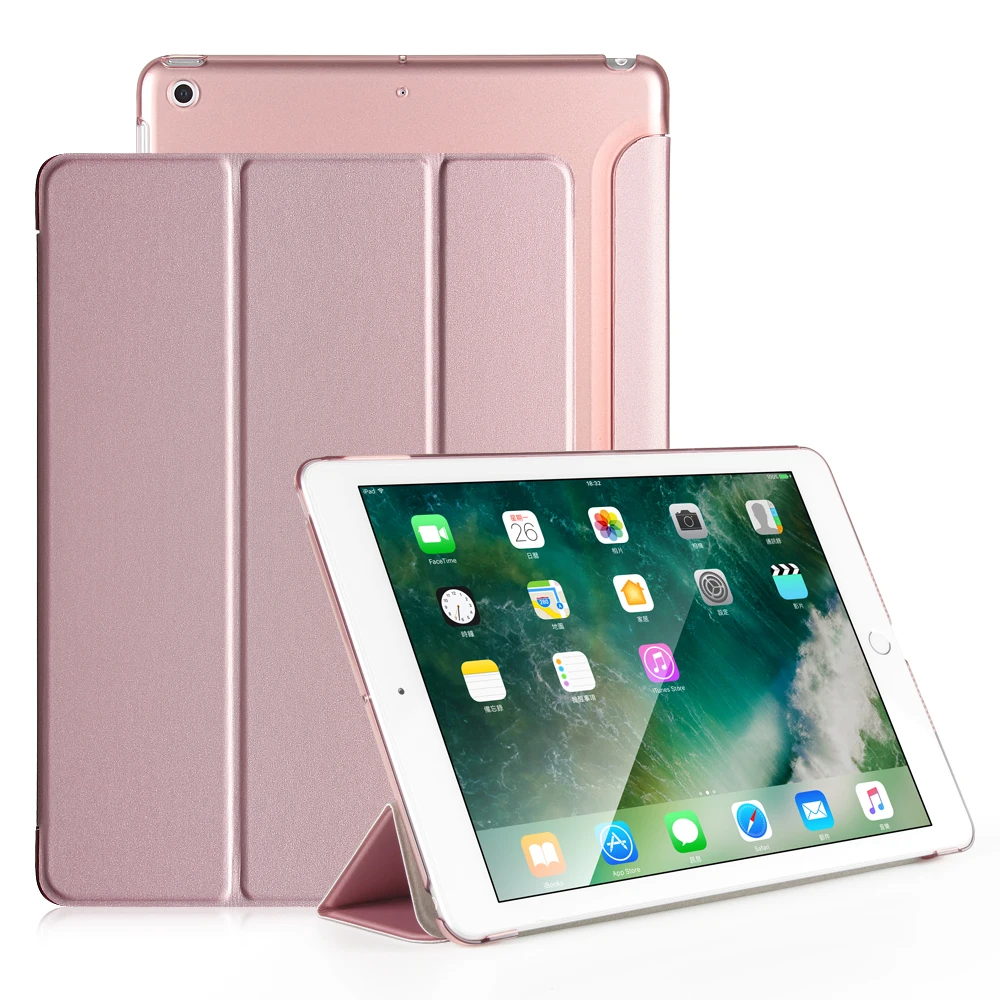 

Case For iPad Pro 10.5 9.7 2017 2018 6th 7th Generation Pu leather Smart Cover For iPad 10.2 Air 1 2 3 2019 PC Hard Back Case