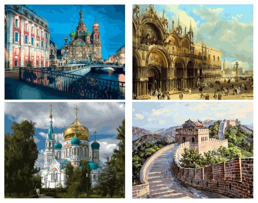 5D DIY алмазная живопись городской пейзаж Акриловая картина для взрослых домашнее