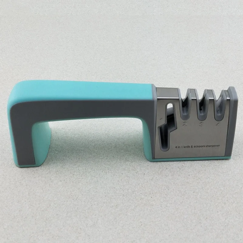 4-in-1Knife точилка 3 этапа Профессиональный Кухня заточка шлифовального станка точилка для ножей вольфрамовый, керамический точило - Цвет: 23x9x5.8CM
