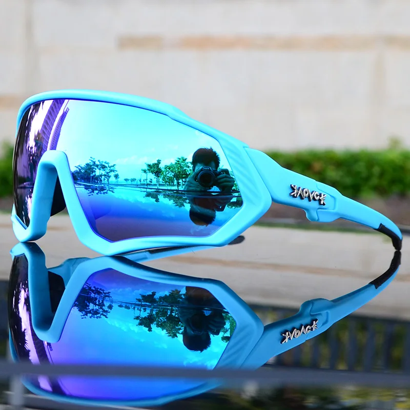 Kappvoe фотохромные поляризованные велосипедные солнцезащитные очки для спорта на открытом воздухе, велосипедные солнцезащитные очки, велосипедные очки, очки для велоспорта, 5 линз - Цвет: 23