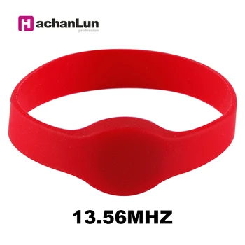 

5PCS 13.56Mhz NFC M1 S50 ISO14443A RFID IC Access Control Access Card Waterproof Smart Silicone Wristband Bracelet