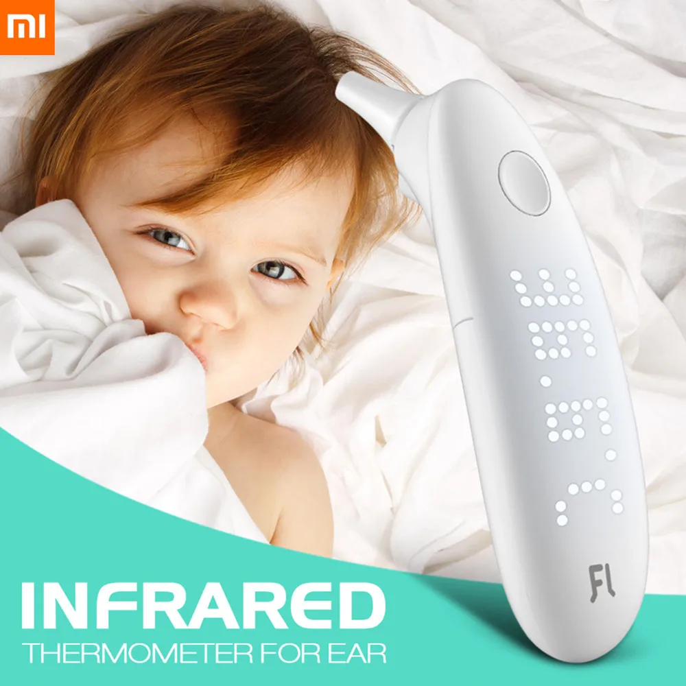 

Xiaomi Baby Care Battery-Powered Infrared Thermometer For Ear LED Backlight Display 1s Reaction Baby Smart Infrared Thermometers