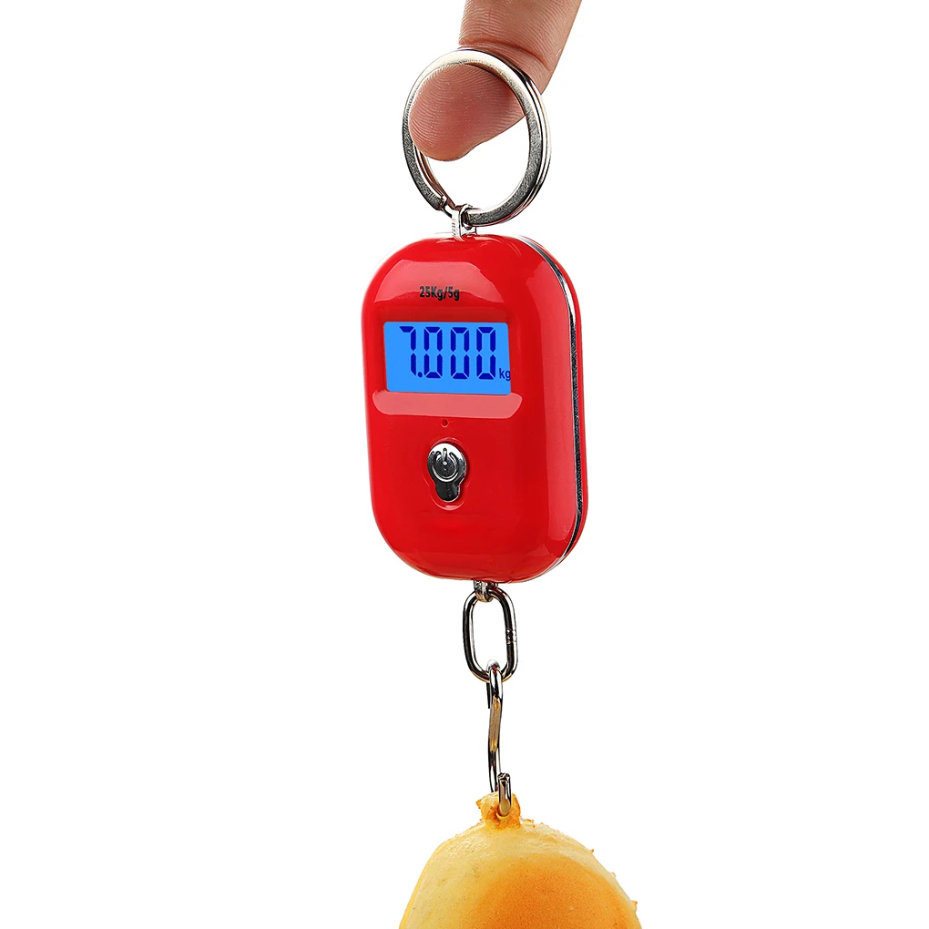 25Kg x 5g Portable Digital Mini Luggage Scale LCD Backlight Display Keychain Hanging Hook Electronic Scales For Fishing Travel | Дом и сад