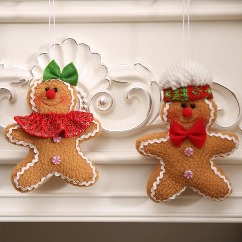 

Gingerbread Man Christmas Pendant Pendant Decorating Cookie Doll Plush Christmas Tree Widget Christmas Tree Ornament