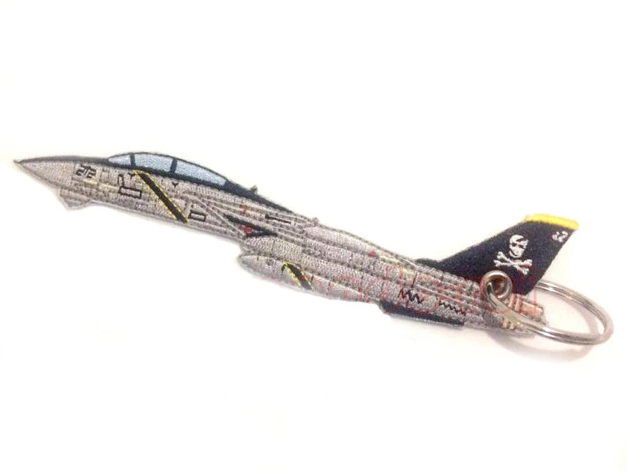 Remove Before Flight on reverse Cloth Keyring F-14 Tomcat on front