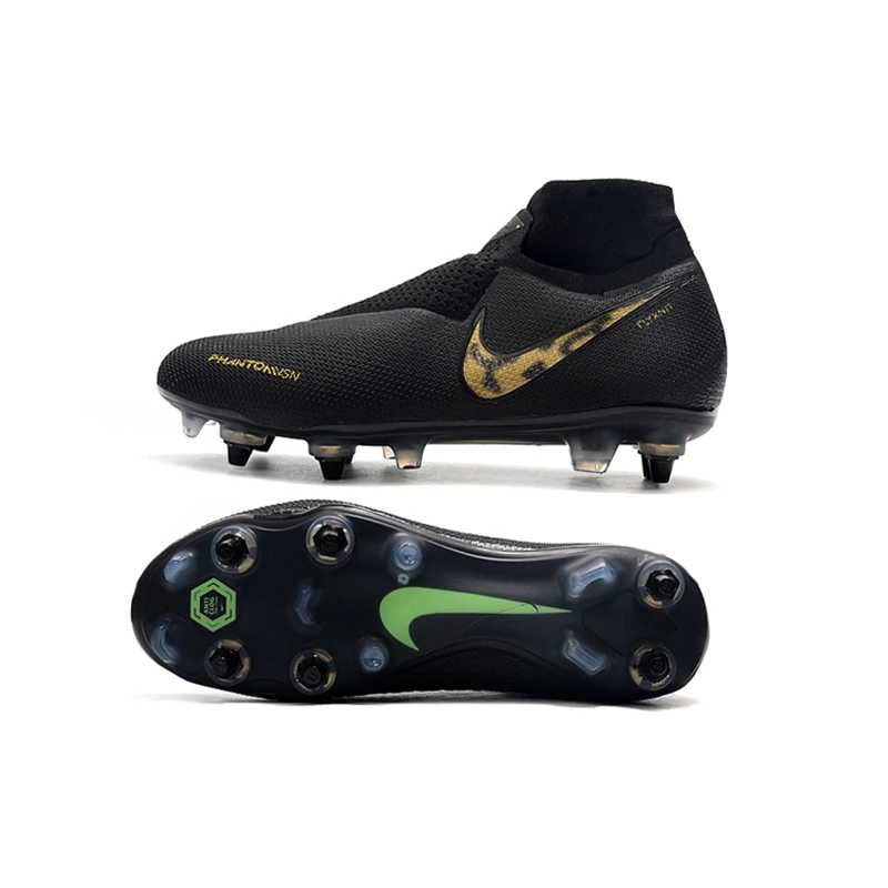 Nike Phantom VSN Elite DF SG-Pro Anti-сабо; большие размеры 39-45 высокие ботильоны футбольные бутсы обувь Футбол бутсы Для мужчин Бутсы Обувь для футбола