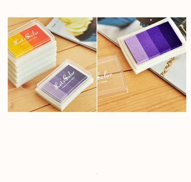 Канцелярские товары оптом милый цвет большой чернильный коврик 4-color градиентный чернильный коврик