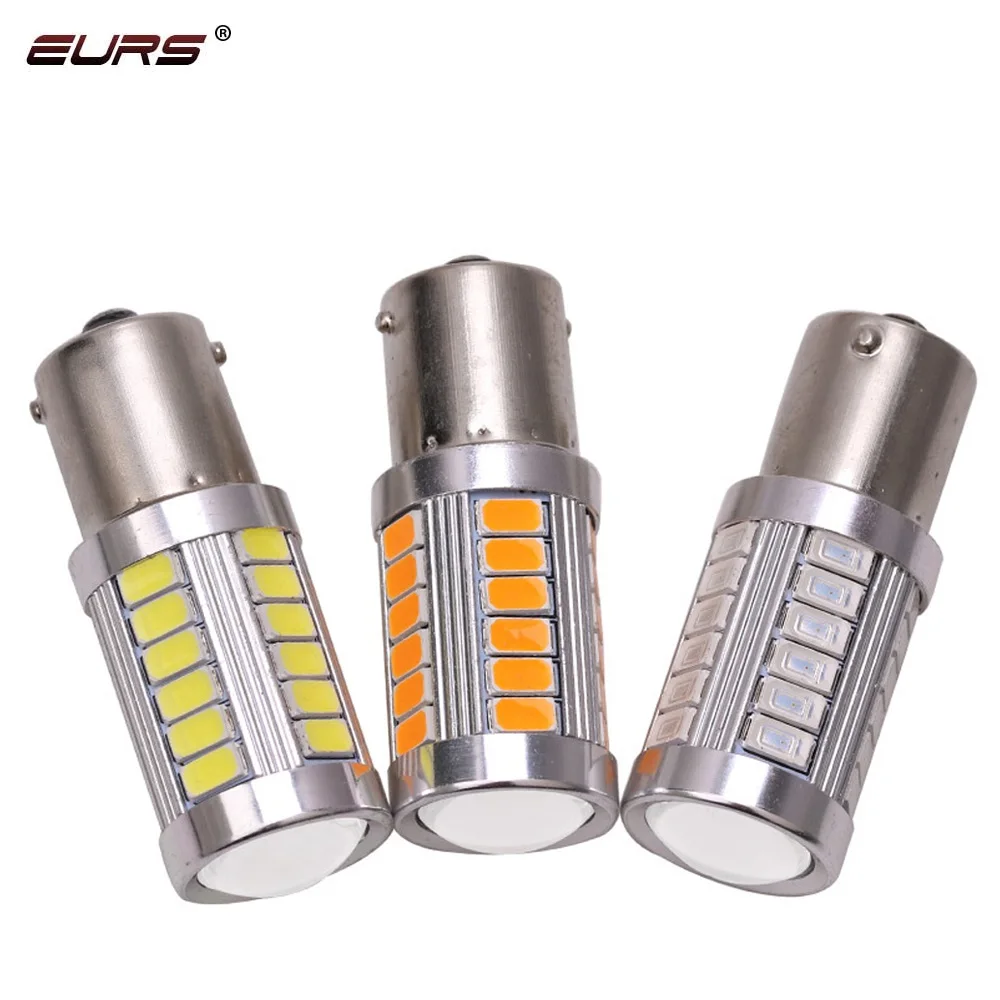 EURS 20 шт. Универсальный 1157 BAY15D 1156 Ba15s 33SMD T20 7440 7443 супер яркий светодиодный поворотный задний тормоз Стоп сигнал лампочка 12 В