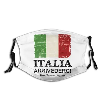 

Italy Flag Unisex Reusable Face Mask with Filter Dustproof Mask Respirator Mouth Muffle