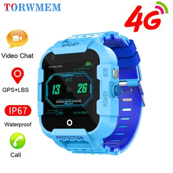 

DF39 4g kids Smart Watch GPS Tracker IP67 Camera LBS WIFI Location 4g Watch SmartwatchWaterproof Video Call Kids Gift Clock