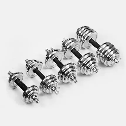 1 пара гальванизированных гантелей 20 кг мужской комплект для фитнеса домашнее