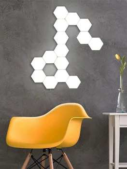 

Tik Tok Hot Sales Touch Sensitive Sensor Night Lamp LED DIY Quantum Light Modular Hexagonal LED Magnetic Wall Lamp Night Light