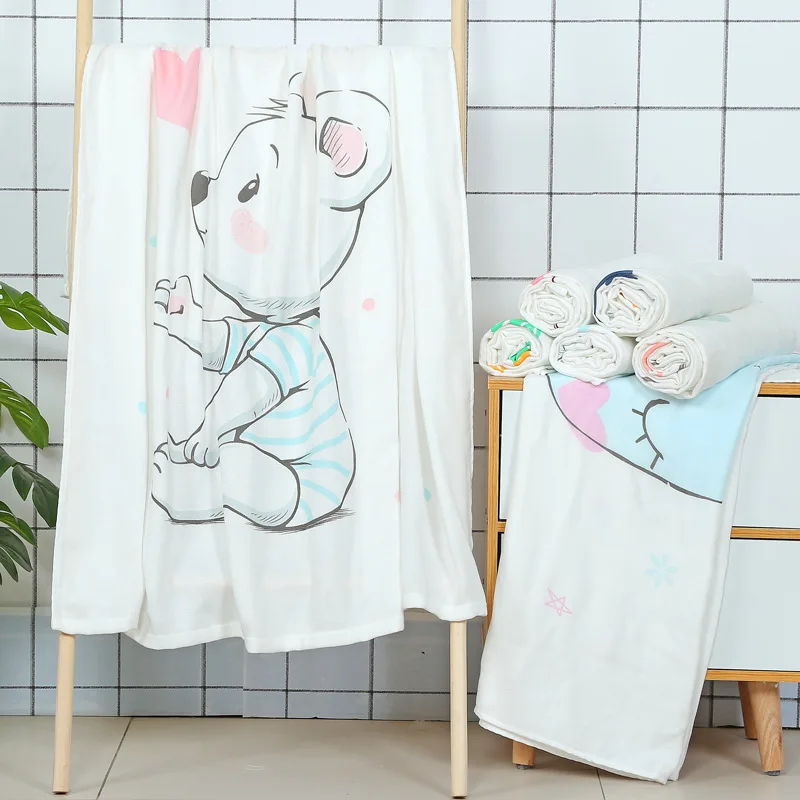 

L01 Double Layer Bamboo Fabric Baby Bath Towel Children Quilt Summer Super Soft Water-Absorbing Baby Stroller Cover a Class