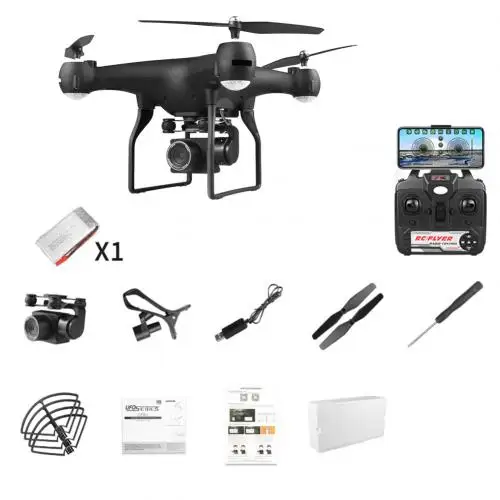 Black Single Battery F68 2,4G 6Axis 4K широкоугольная WiFi HD камера удержание высоты RC Квадрокоптер детская игрушка - Цвет: Black Single Battery