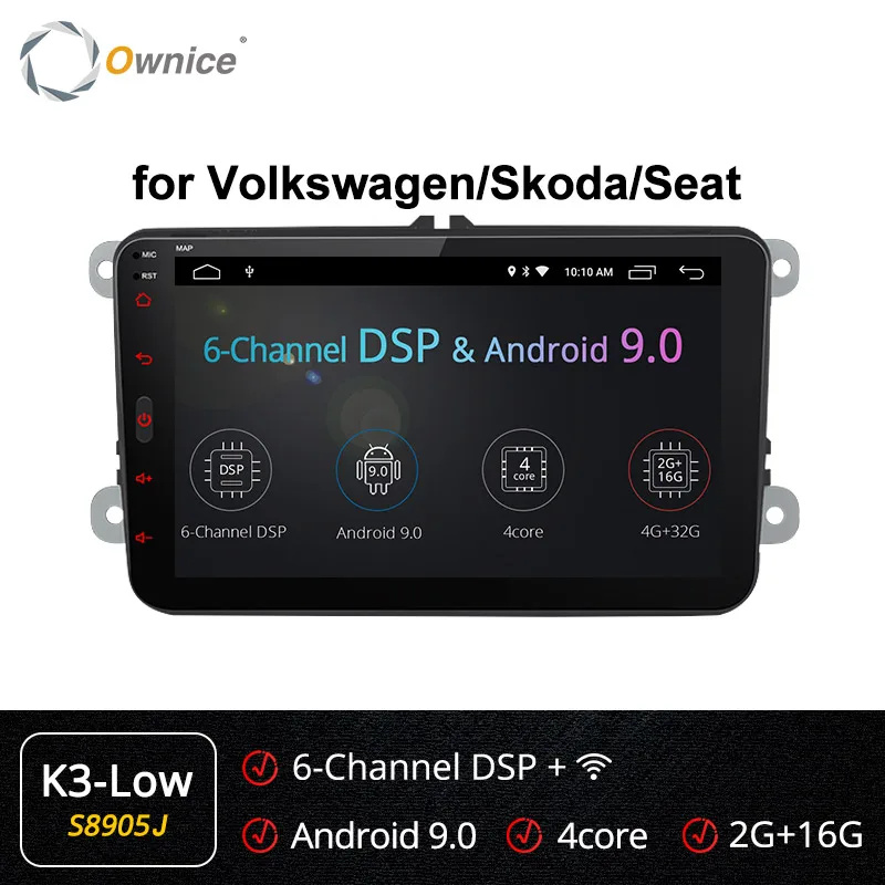[Установка услуги бесплатно] Ownice K1 Магнитола Android 8.1 Автомагнитолы 2 din Автомагнитола для Volkswagen Passat/Skoda Octivia/Tiguan 2 din car radio 2 din car radio support Camera TPMS DVR - Цвет: S8905 K3-Low