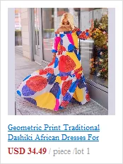 2021 African Dresses For Women Africa Clothing Dashiki Autumn Chiffon Muslim Long Dress Fashion Ankara African Print Dress Lady african outfits for ladies