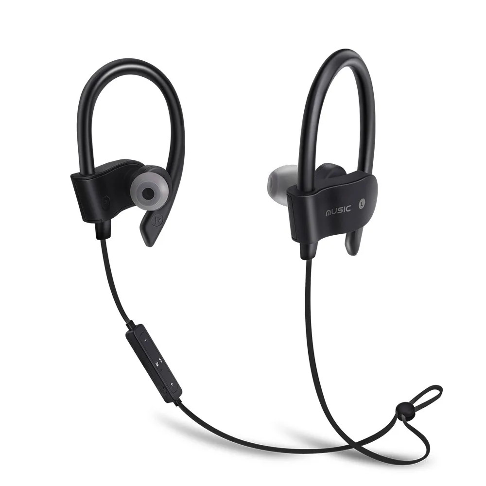 Comerow Bluetooth 5,0 наушники беспроводные магнитные шейные наушники громкой связи спортивные стерео наушники для samsung Xiaomi с микрофоном - Цвет: black