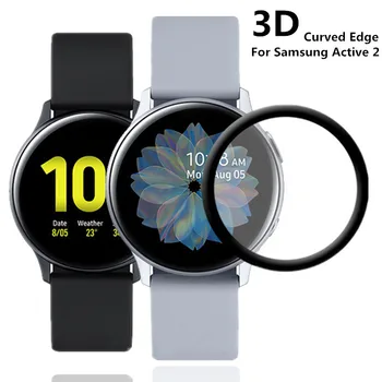 20D folie ochronne folia miękka do Samsung Galaxy Watch Active 2 40mm 44mm pełna pokrywa zakrzywiona krawędź ochronna odporna na zarysowania tanie i dobre opinie WLISTH CN (pochodzenie) łatwość montażu Szkło hartowane z nanopowłoką Smart Accessories Front Screen Protectors Film