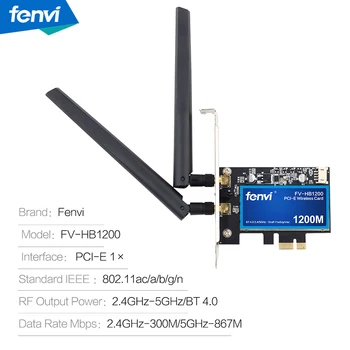 

Escritorio doble banda 1200Mbps Bluetooth 4,0 PCI-E adaptador WiFi inalámbrico 802.11ac Broadcom Wifi tarjeta de red inalámbrica