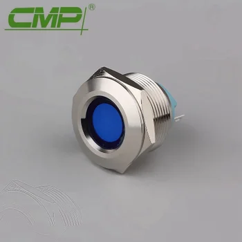 

Waterproof IP67 Flat Head 22mm Screw or Solder Terminal Pilot Lamp