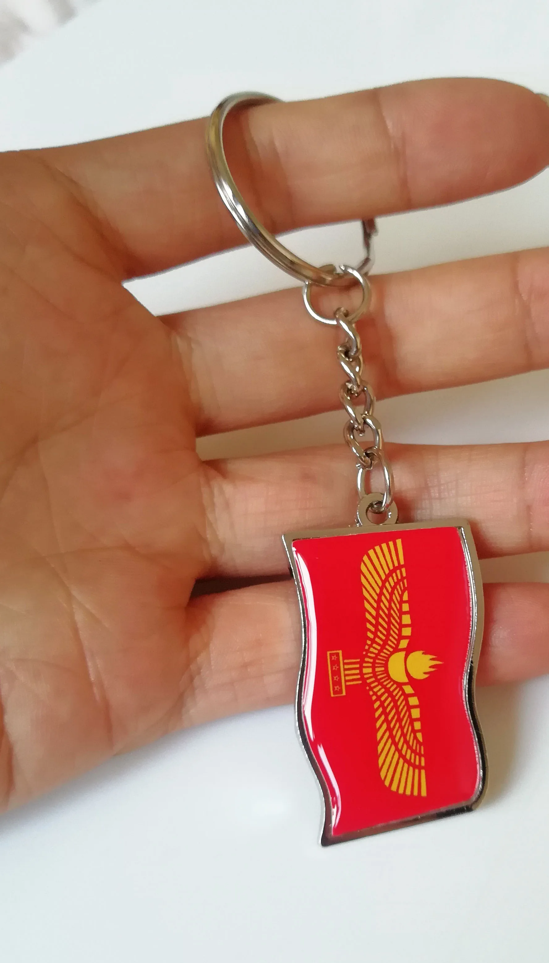 3 шт./лот арамейские арамеев Халдея нации человек брелок для ключей флаг ожерелье