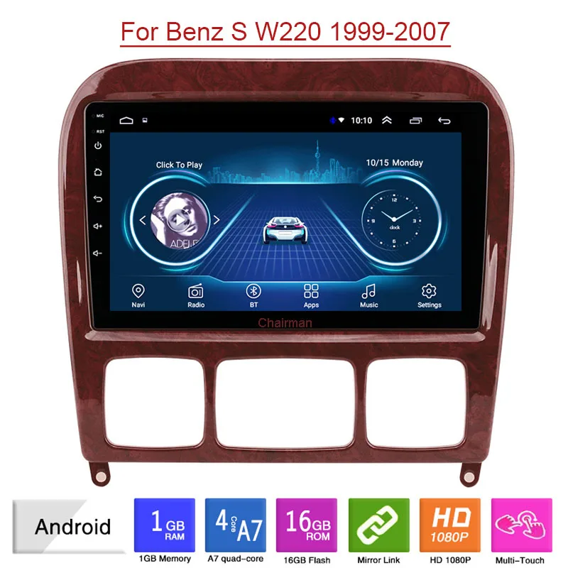 Автомобильный стерео-радиоприемник для Benz S W220 1999-2007 с 9 дюймовым android-системой