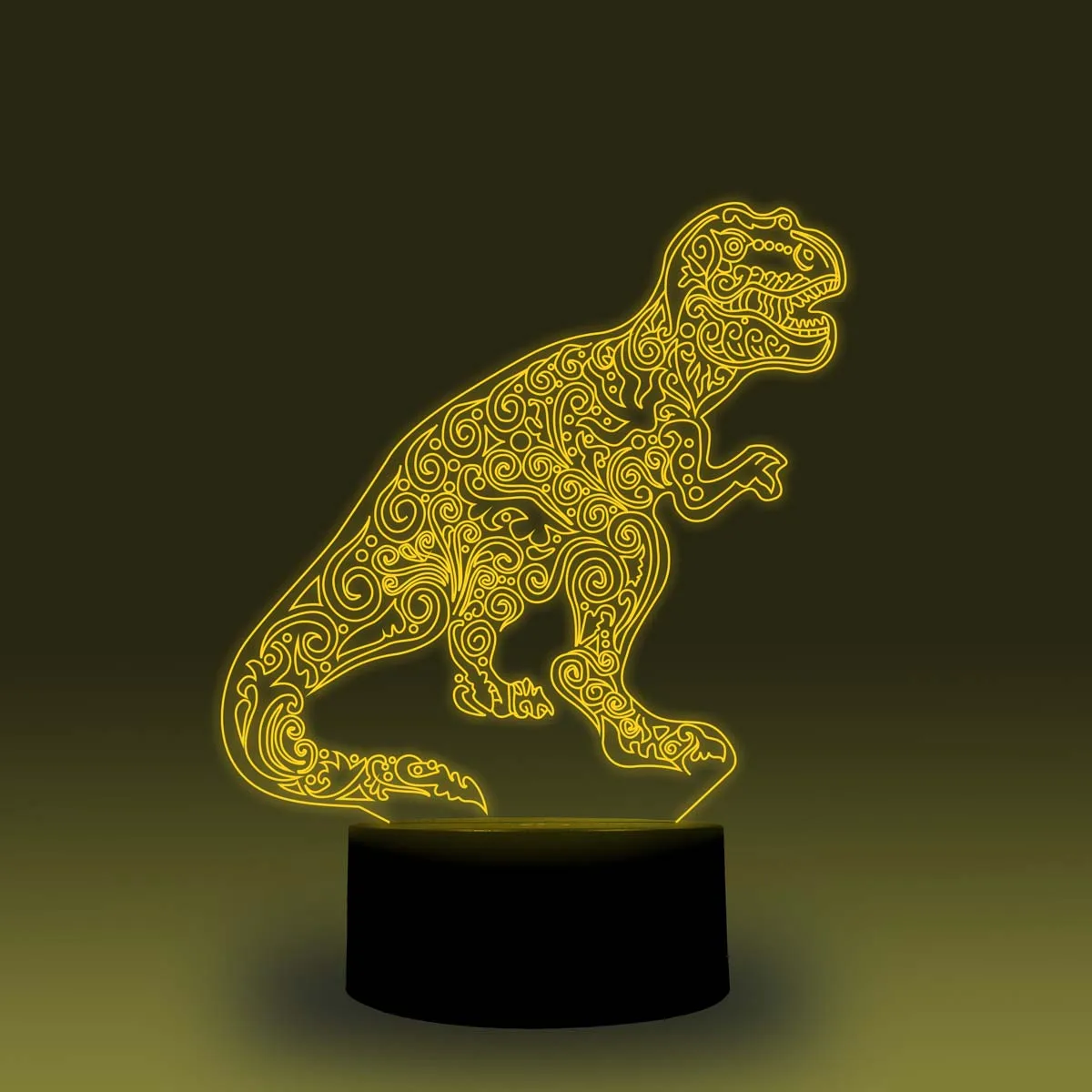 NiteApps 3D Тиранозавр Рекс, динозавры RGB светодиодный ночник настольная лампа иллюзия Лампа подарок на день рождения приложение/сенсорное