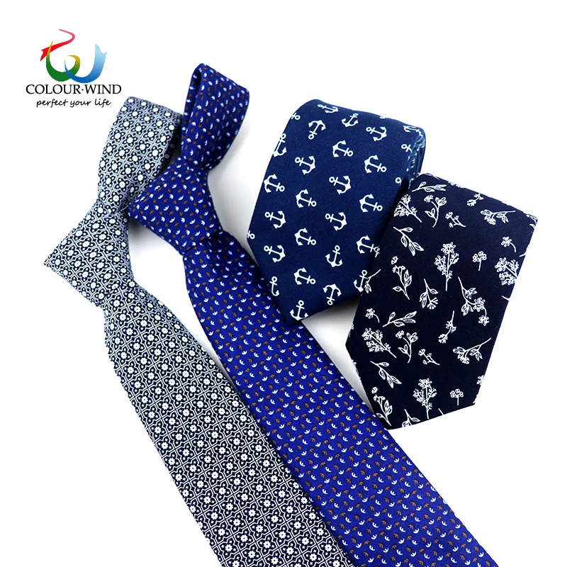 망 코튼 넥타이 앵커 꽃 인쇄 성인 6CM 수제 Neckwear 소프트 캐주얼 넥타이 파티 클럽 펍 넥타이 세트 선물