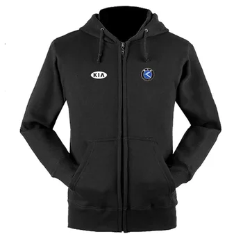 

forKia logo zipper sweatshirts coat custom 4S shop zipper hoodie jacket Hoodie Fleece Long Sleeve Man's zipper Jacket Sweatshirt