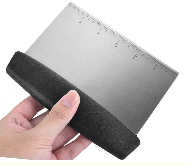 Cross-border special for stainless steel square with scale powder scraper multifunctional cutting knife baking flour cutting