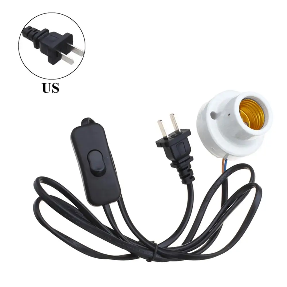 E27 300W Reptile Lamp Socket Holder Porcelain Pet Brooder Turtle Lizard Reptile Heating Lamp Light Socket EU/US Plug