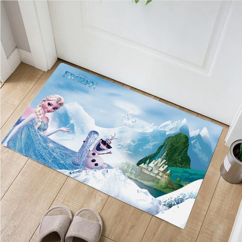 40x60cm 60*40 см Дисней Замороженный уличный дверной коврик лохматый водопоглощающий коврик для ванной комнаты Анна Эльза нескользящий кухонный ковер - Цвет: 40x60cm