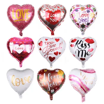 

1pc 18inch Heart-shaped I Love You Heart Foil Balloons Wedding Valentine's Day Helium Balloon Globos Party Decoration