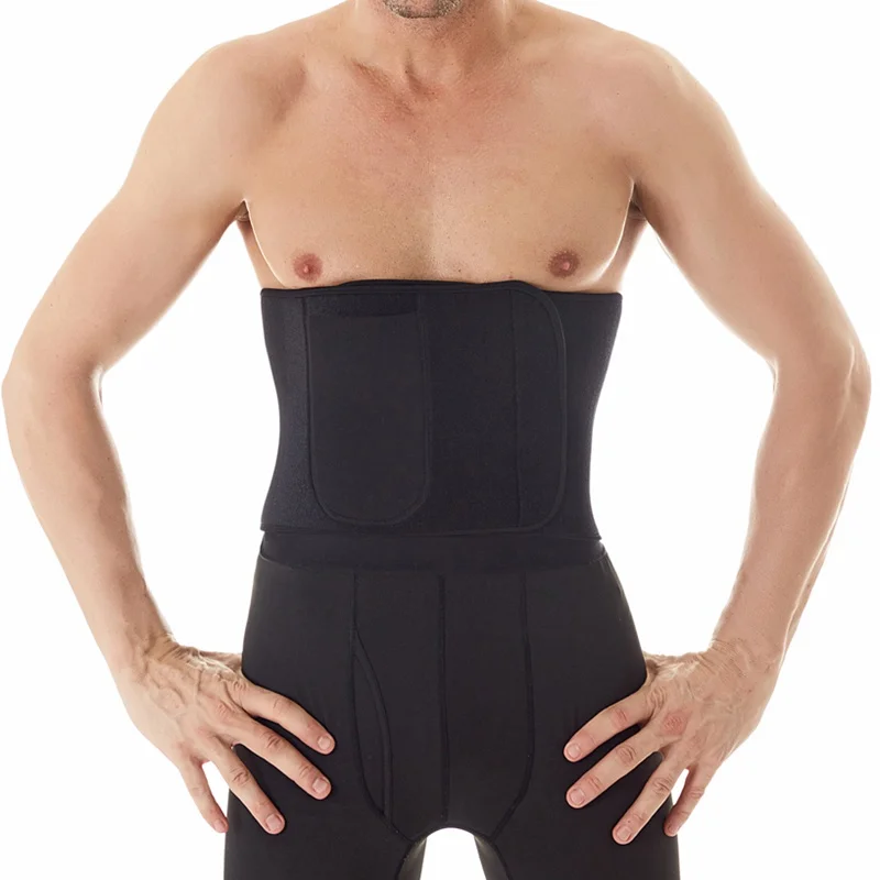 Черный Неопреновый утягивающий пояс корсаж в спортивном стиле на талии корсет