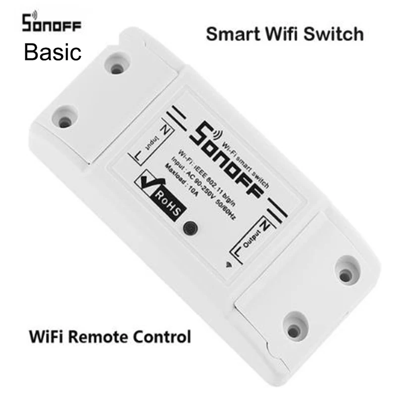 Sonoff Basic R2 Sonoff Мини Базовый R3 Wifi умный переключатель умный дом пульт дистанционного управления 2 способа беспроводной DIY таймер переключатель работает с Alexa Google Home - Цвет: Sonoff Basic R2